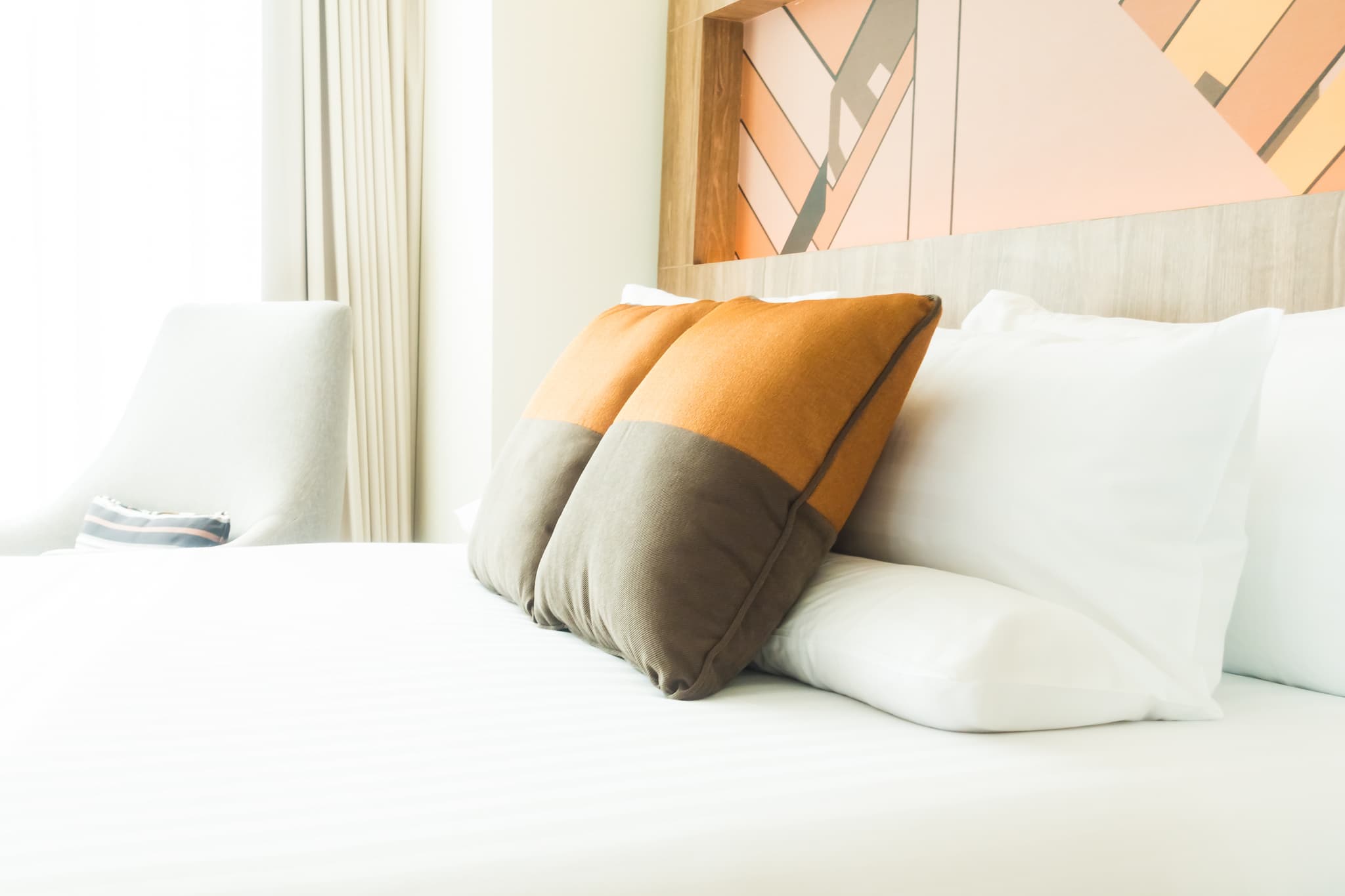 Soft cushions styled on a sofa