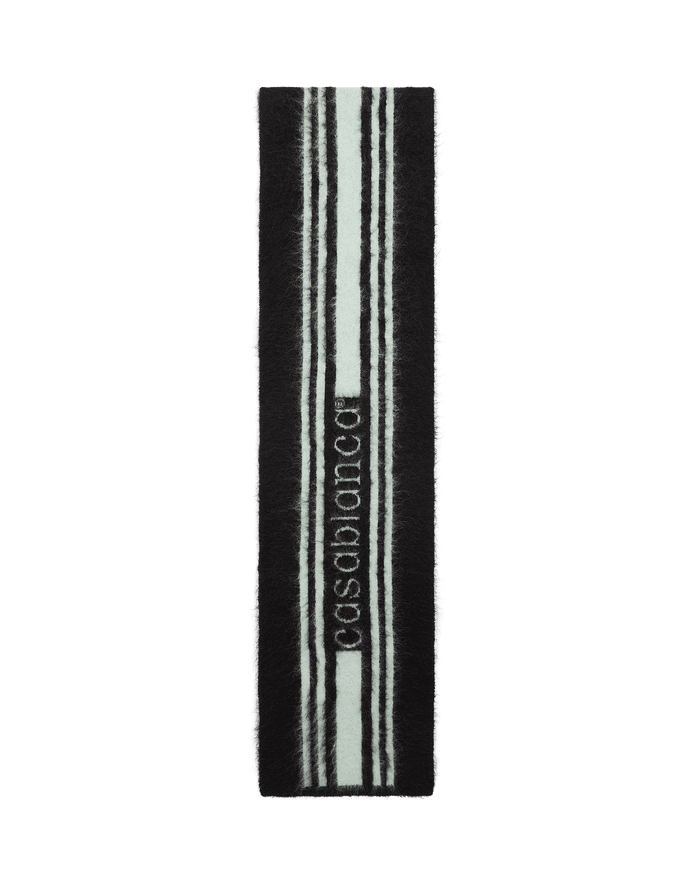 Striped mohair scarf