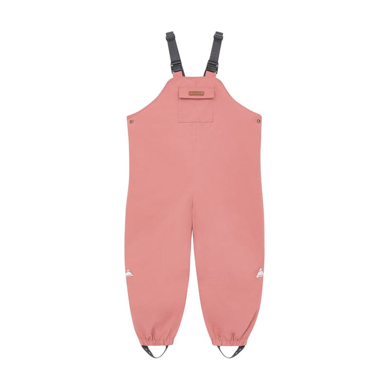 Dusky pink waterproof kids dungarees