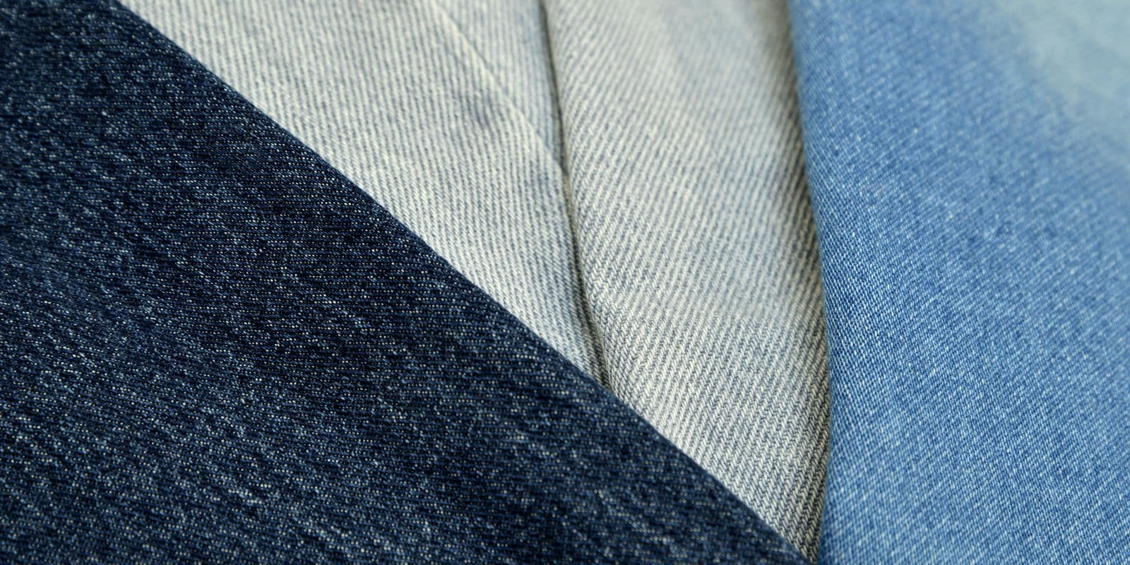 Light and dark denim fabric panels