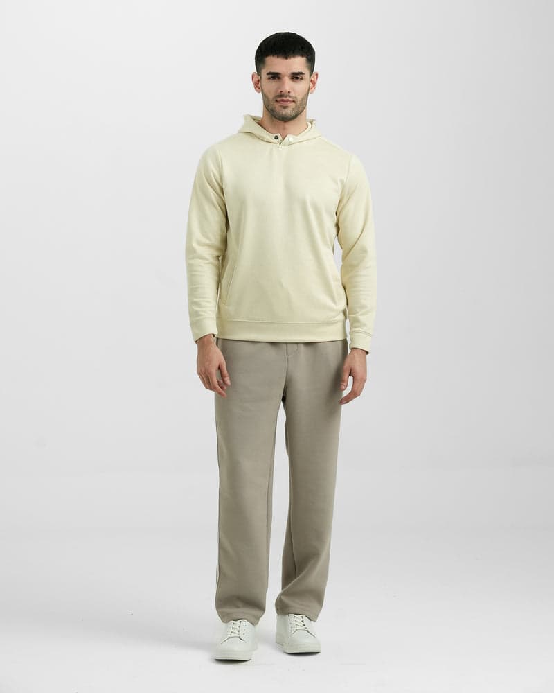 Cream basic hoodie