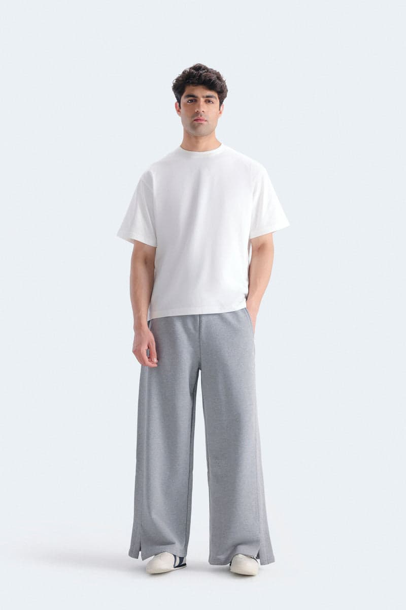 White crew-neck men's t-shirt