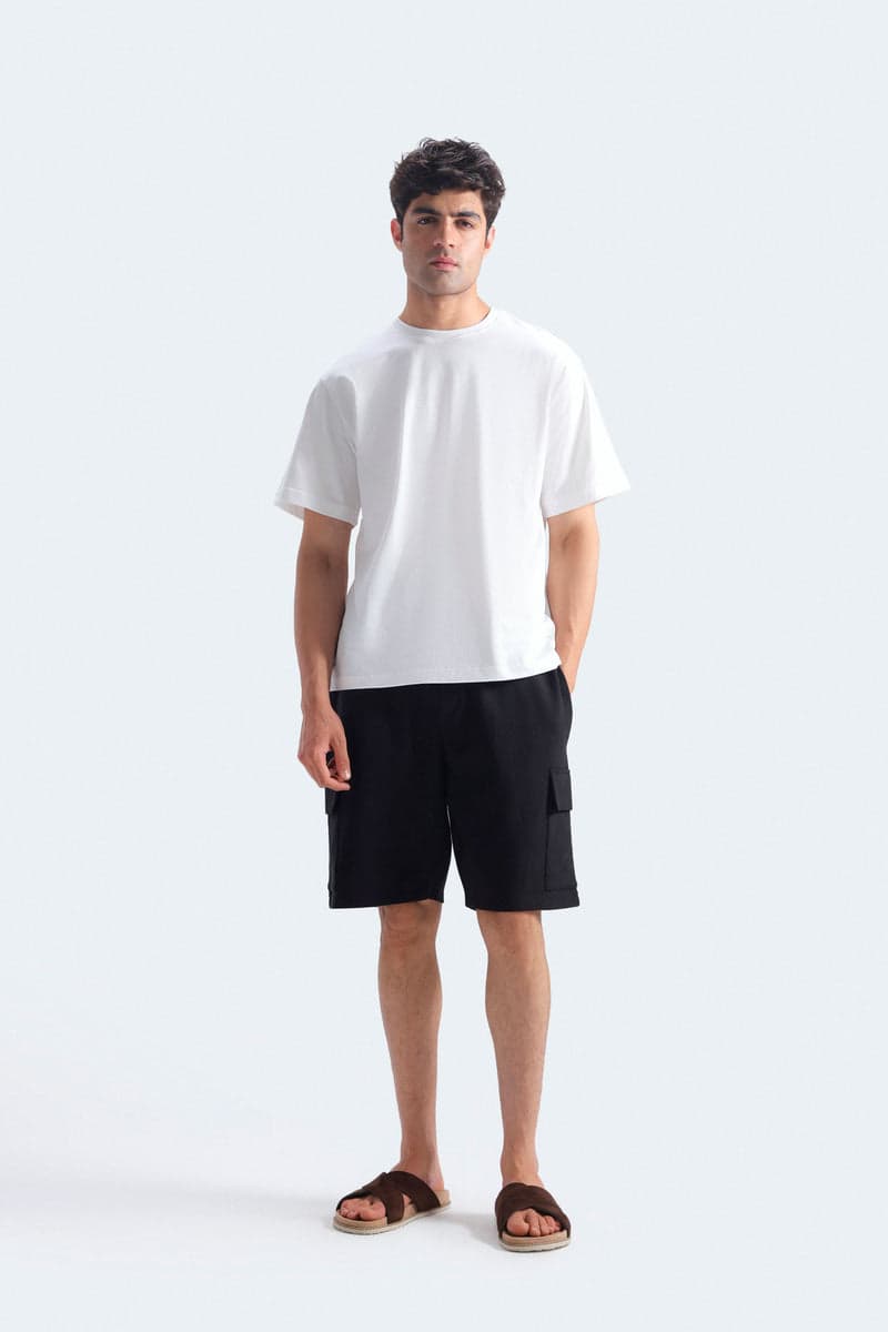 White boxy-fit men's t-shirt