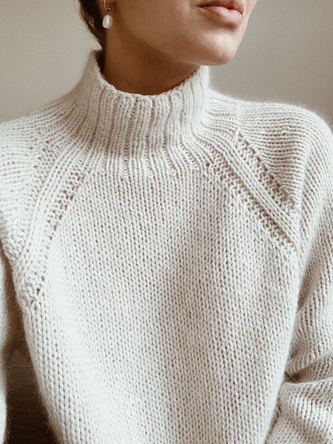 Soft natural hand-knit sweater