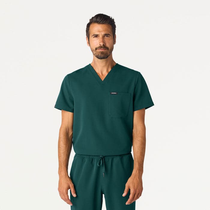 Midnight green scrub top