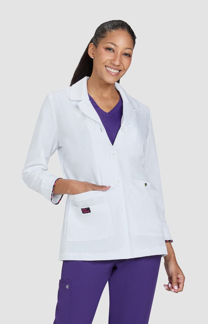 White consultation lab coat