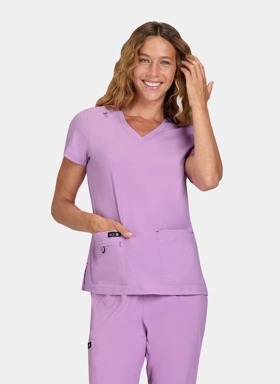 Lavender scrub top