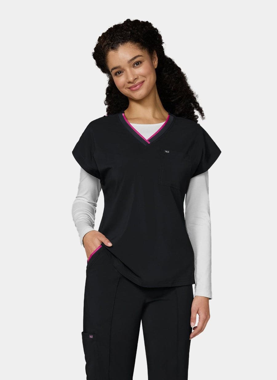 Black scrub top