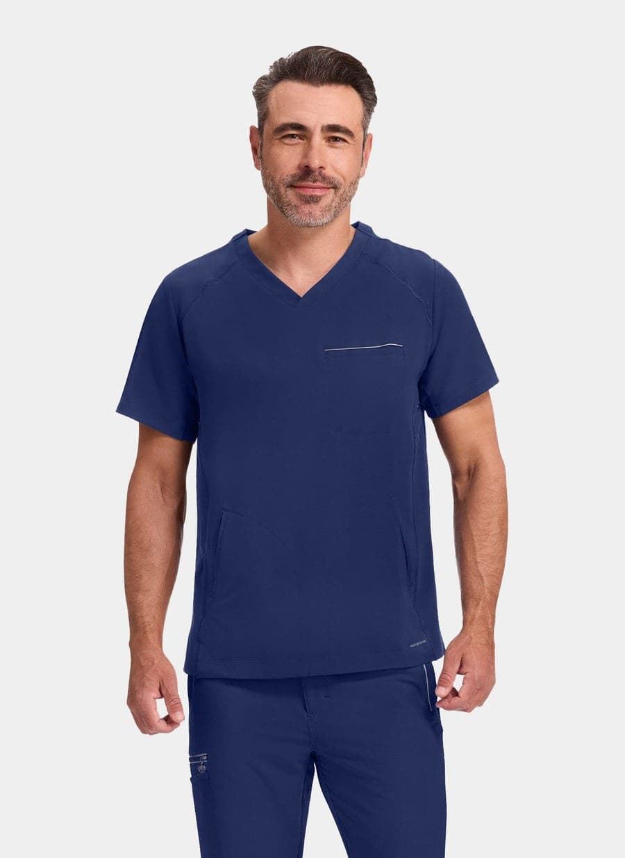 Navy men's scrub top