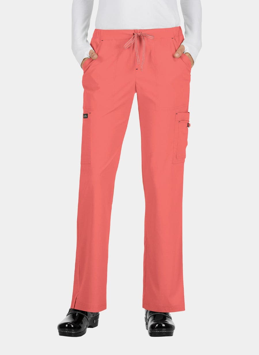 Coral scrub trousers