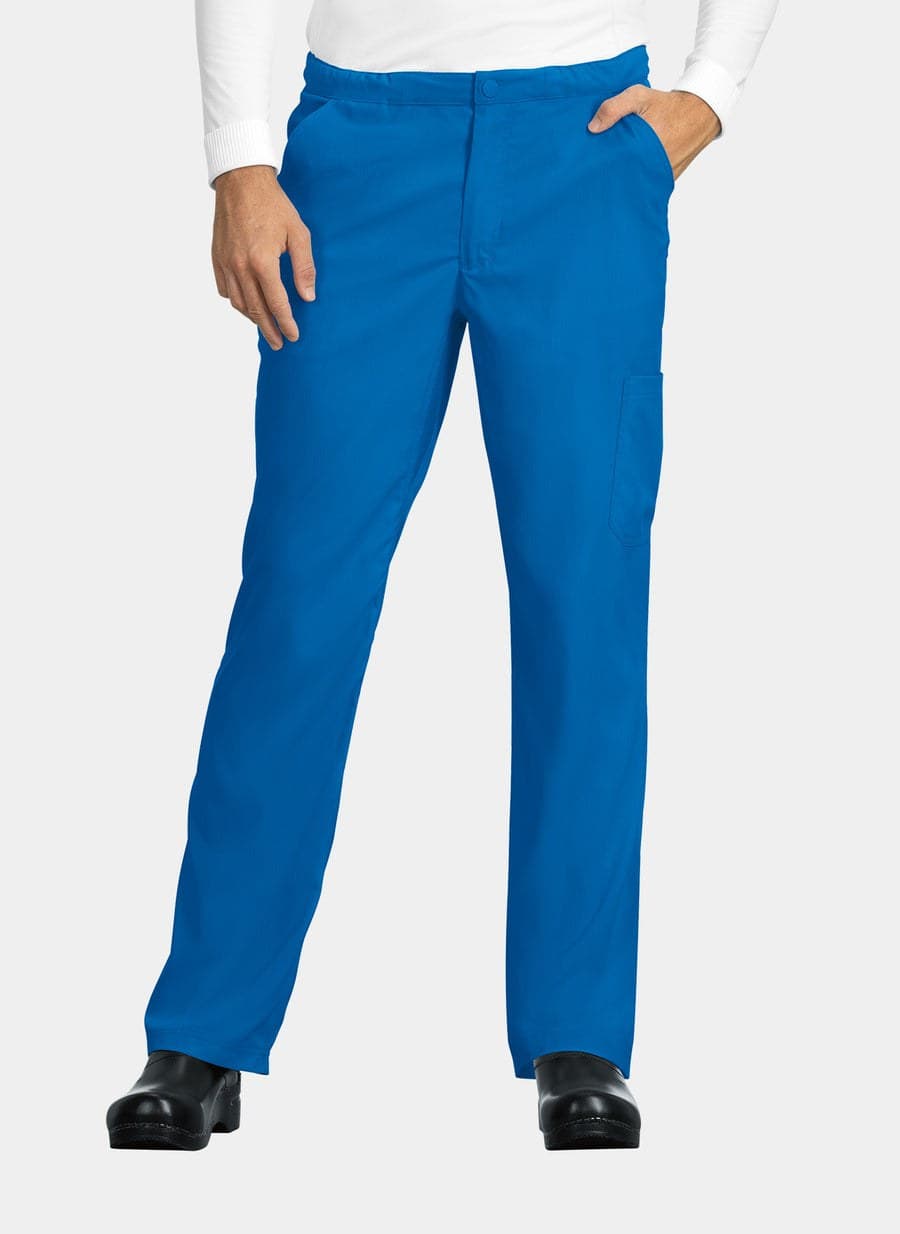 Royal blue men's scrub trousers