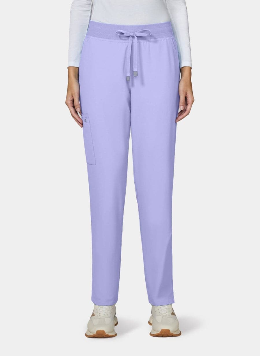 Digital lavender scrub trousers