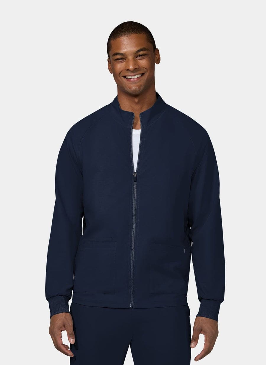 Navy men's scrub jacket