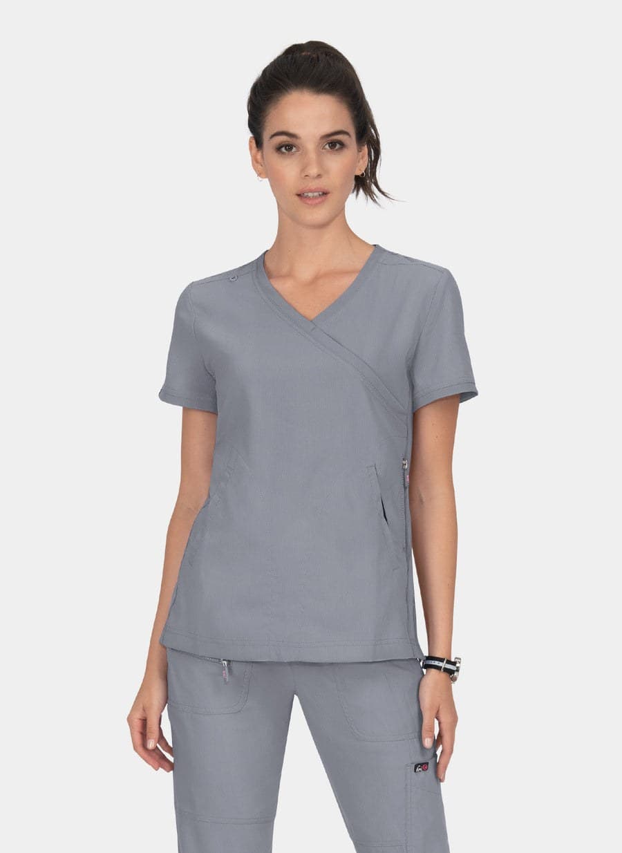 Platinum grey scrub top
