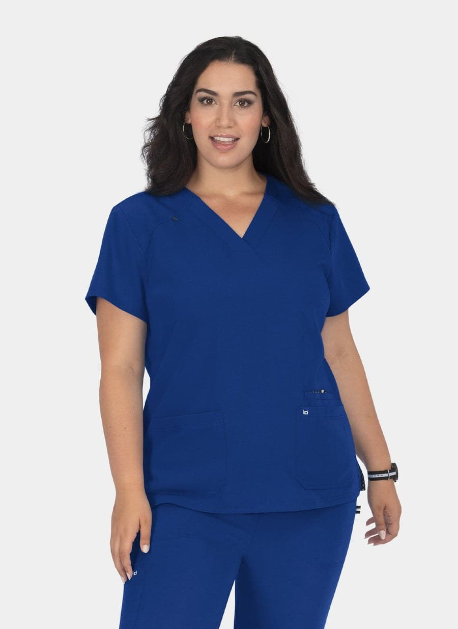 Galaxy print scrub top