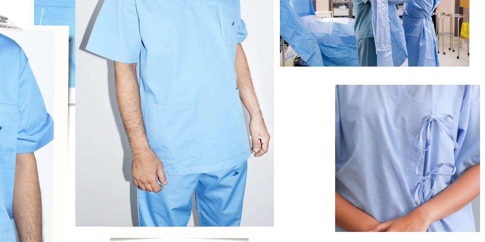 Blue medical scrub suits