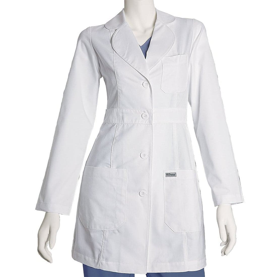 Close detail of medical scrub fabric