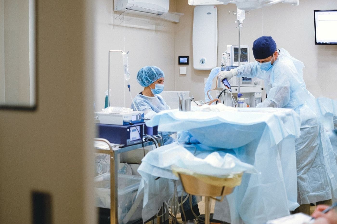 An operating theatre prepared for surgery