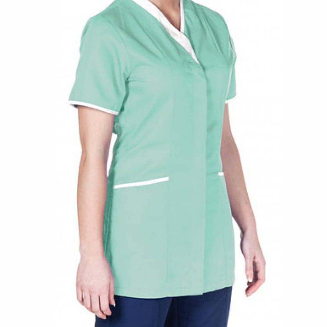 A theatre tunic in surgical green