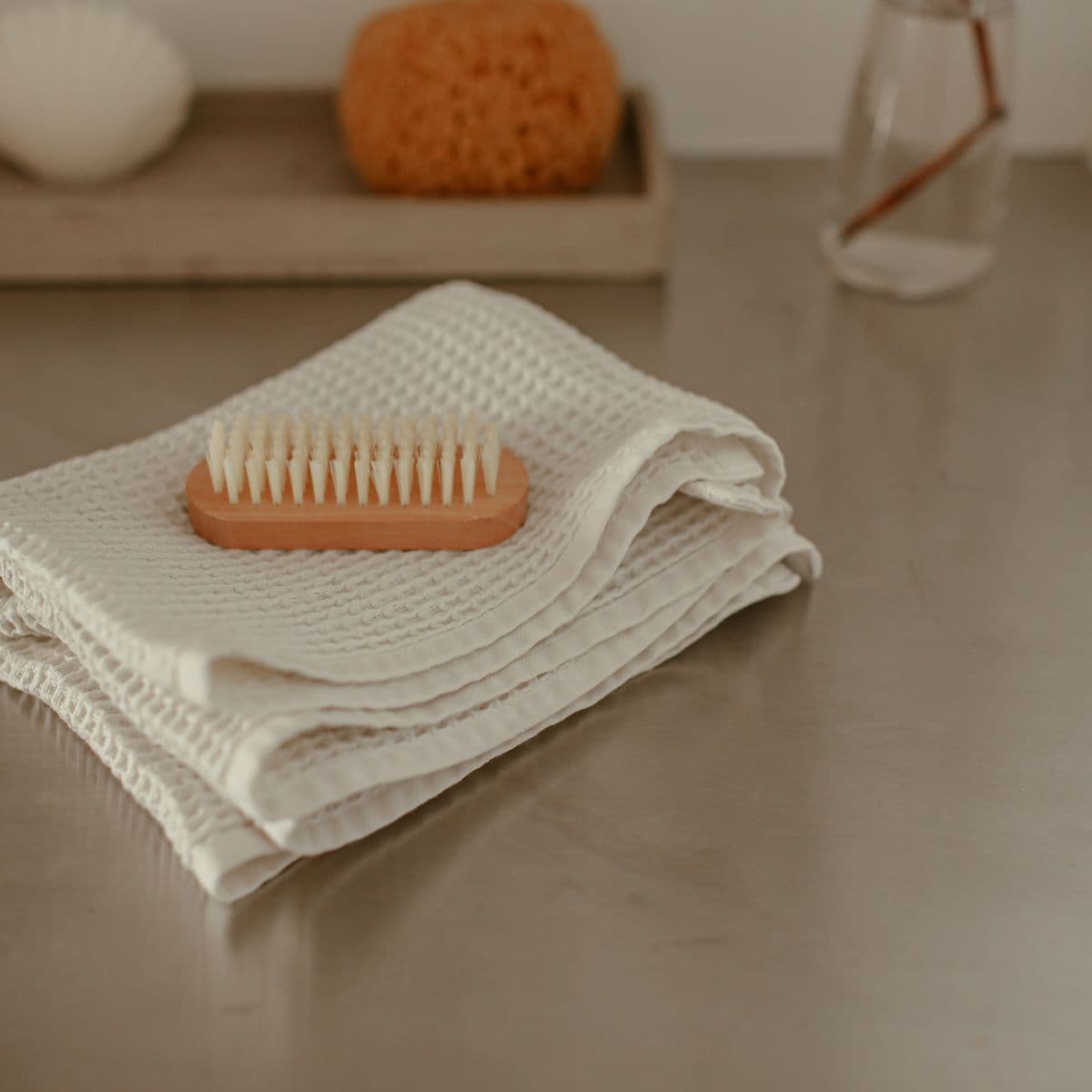 Soft white medical towels