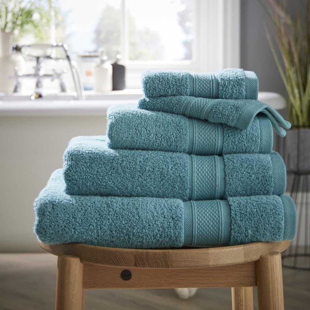 Teal supremely soft zero-twist towel