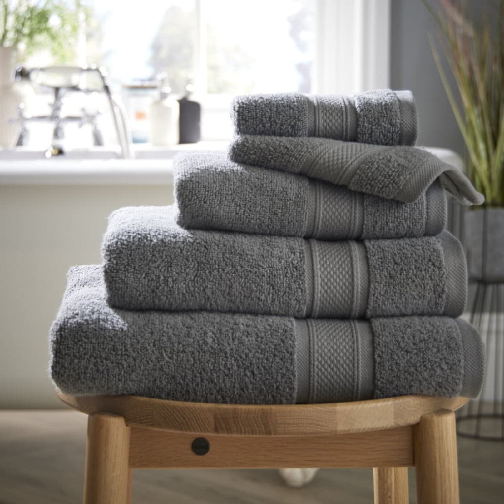 Charcoal supremely soft zero-twist towel