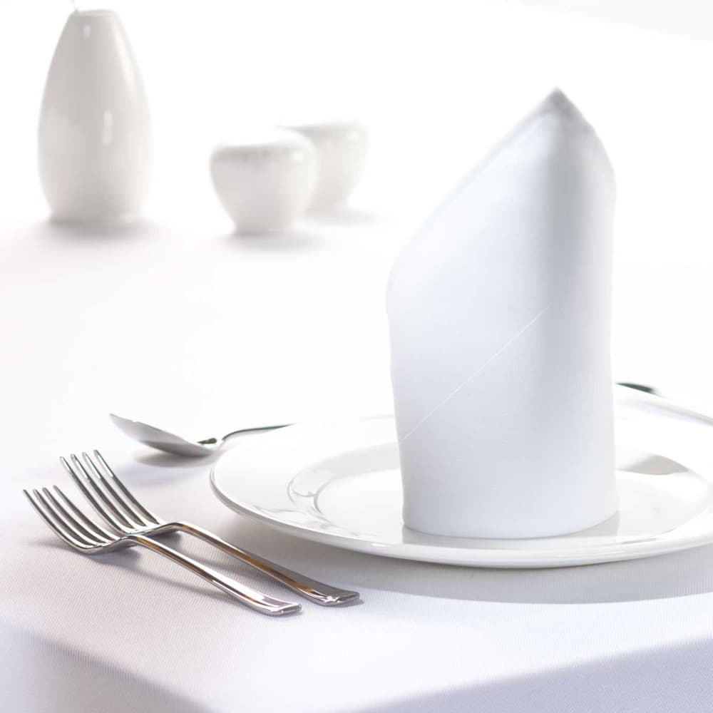 Capri white cotton napkin with a satin band