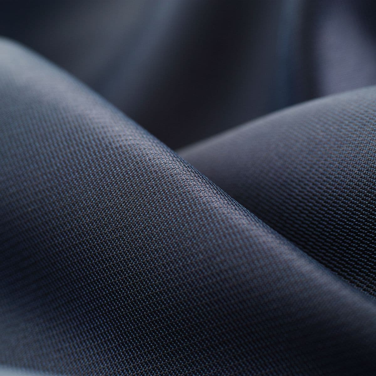 Navy technical twill activewear fabric