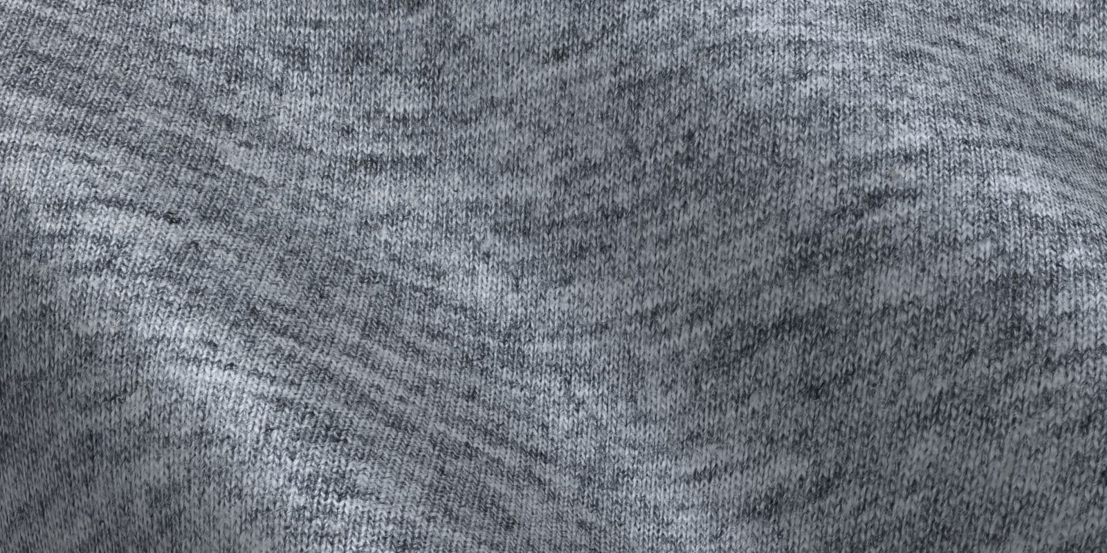 Grey heather technical knit fabric