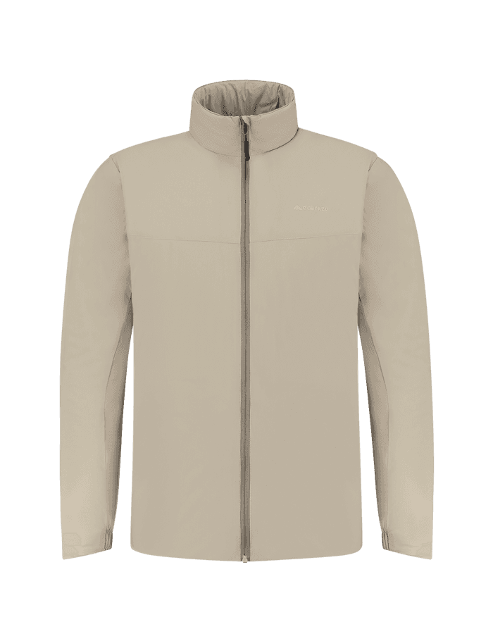 Beige all-weather mid-layer jacket