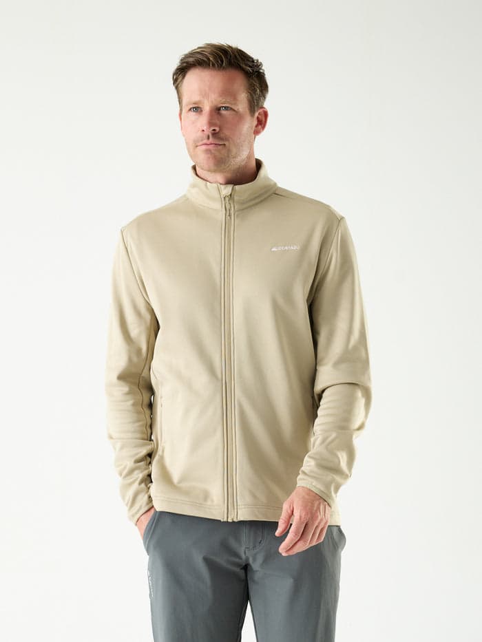 Beige active fleece jacket