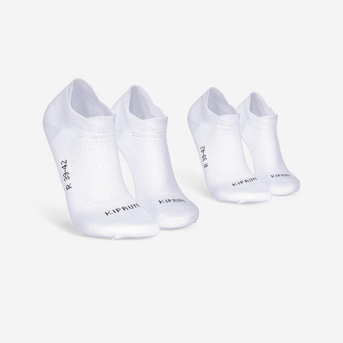 White thin no-show running socks