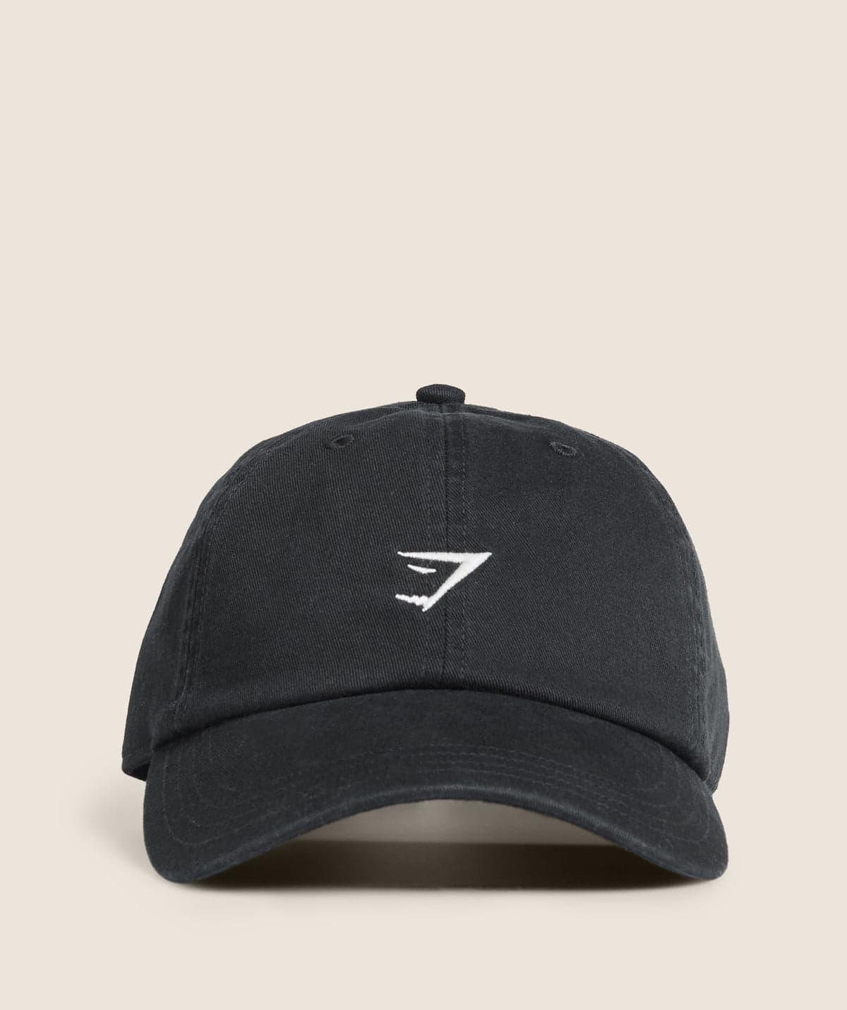 A black soft-peak relaxed cap
