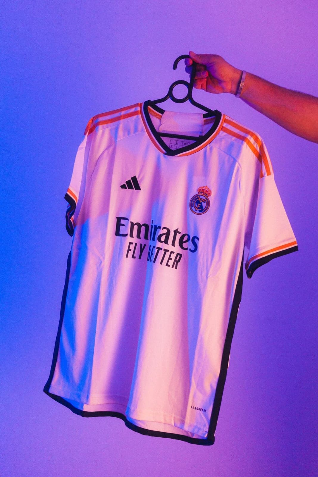 A team jersey on a hanger