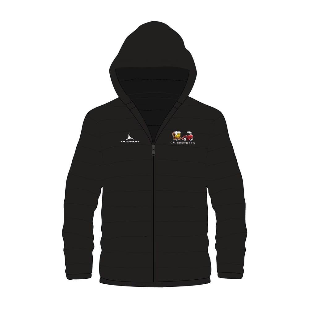 Black padded team jacket