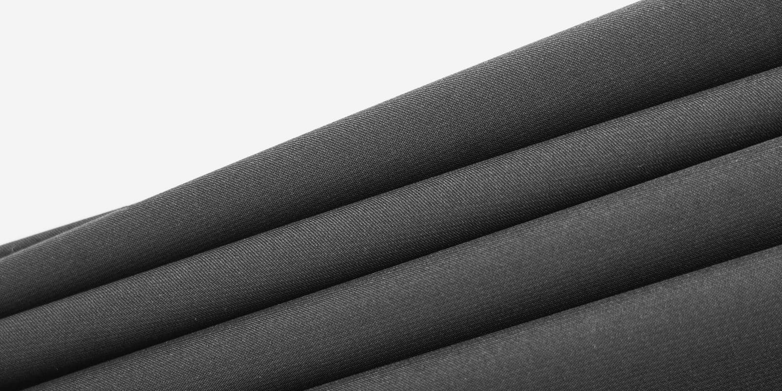 Charcoal technical performance jersey folded in pleats