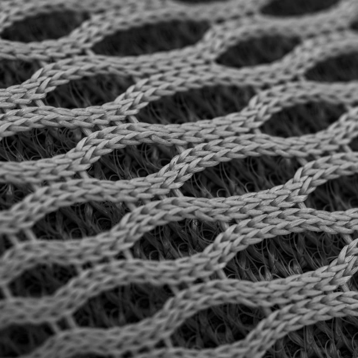 Grey moisture-wicking honeycomb knit mesh