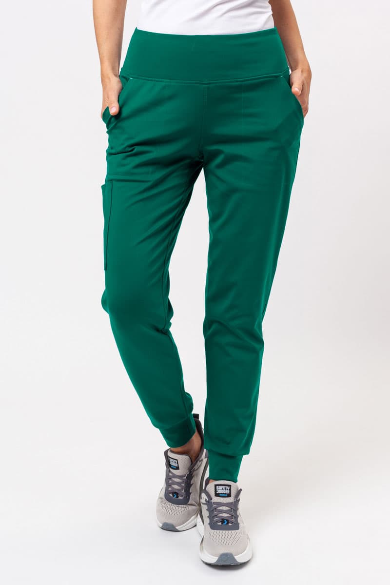 Medical scrub trousers on model