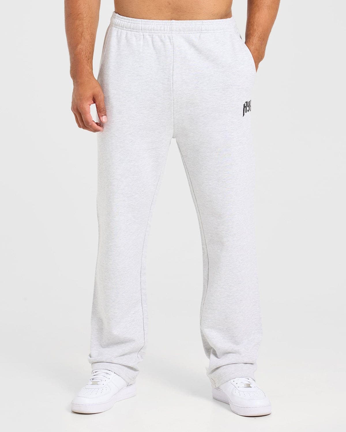Oversized straight-leg training joggers on model