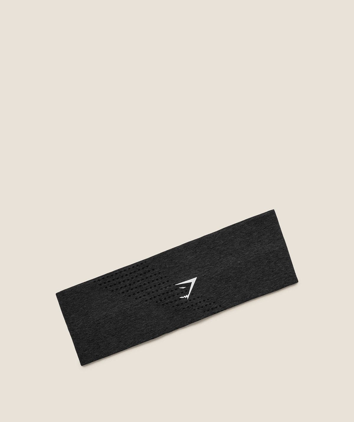 A black towelling sweat headband