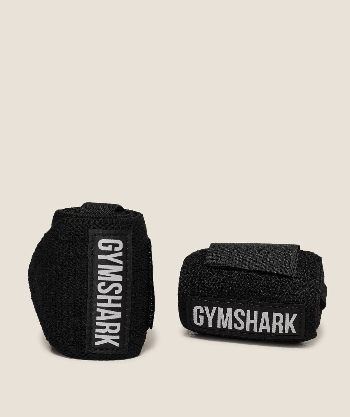 A pair of black training wrist wraps